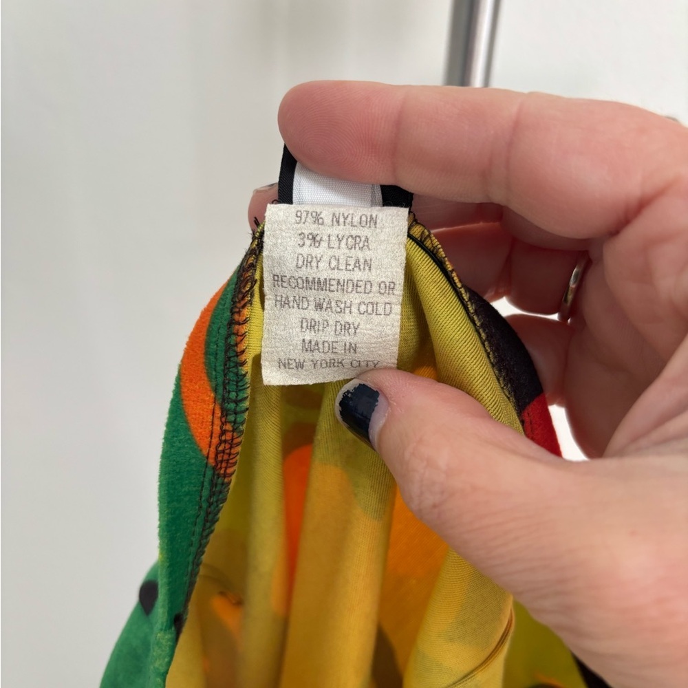 Vintage Anni Anna Kuan Floral Midi Pencil Size Small 70s Retro Statement Artsy - Picture 5 of 7